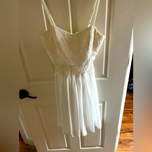 White spaghetti strap dress